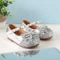 Toddler / Kid Faux Pearl & Sequin Decor Mary Jane Shoes Silver image 1