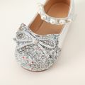 Toddler / Kid Faux Pearl & Sequin Decor Mary Jane Shoes Silver image 4