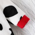 طفل رضيع طباعة بقرة بذلة رقيق كم طويل أسود / أبيض / أحمر image 4