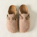 Family Matching Plush Buckle Footbed Sandals Apricot image 3