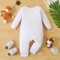 Baby Boy/Girl 95% Cotton Long-sleeve Multi Animal Print White Jumpsuit Colorful image 2