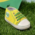 Baby / Toddler Letter Graphic Lace Up Prewalker Shoes Yellow image 4