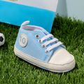 Baby / Toddler Letter Graphic Lace Up Prewalker Shoes Blue image 3