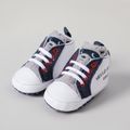 Baby / Toddler Letter Graphic Lace Up Cartoon Prewalker Shoes White image 1