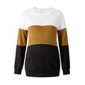 Maternity Color Block Long-sleeve Pullover Multi-color image 2