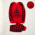 Weihnachten Familien-Looks Langärmelig Familien-Outfits Pyjamas (Flame Resistant) rot schwarz image 5