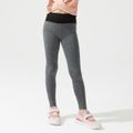 Activewear Kid Girl High Waist Colorblock Breathable Leggings Grey image 4