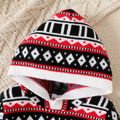 Christmas Baby Boy Allover Argyle Pattern Long-sleeve Knitted Hoodie Black/White image 5
