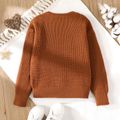 Kid Boy/Kid Girl Solid Color Basic Knit Sweater Coffee image 3