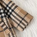 Baby Boy Plaid Lapel Collar Long-sleeve Double Breasted Wool Blend Coat PLAID image 4