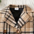Baby Boy Plaid Lapel Collar Long-sleeve Double Breasted Wool Blend Coat PLAID image 2