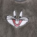 Looney Tunes Kid Girl/Boy Bugs Bunny Embroidered Fuzzy Fleece Sweatshirt Grey image 3