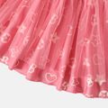 L.O.L. SURPRISE! 2pcs Toddler Girl Heart Star Print Hoodie Sweatshirt and Mesh Splice Skirt Set Pink image 5