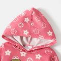 L.O.L. SURPRISE! 2pcs Toddler Girl Heart Star Print Hoodie Sweatshirt and Mesh Splice Skirt Set Pink image 4