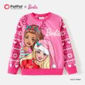 Barbie Criança Menina Personagens Pullover Sweatshirt Rosa