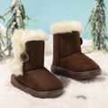 Toddler / Kid Fluffy Trim Thermal Snow Boots Coffee image 3