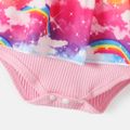 Barbie Baby Girl 2 in 1 Rainbow and Bowknot Long-sleeve Romper Pink image 3