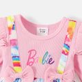 Barbie Baby Girl 2 in 1 Rainbow and Bowknot Long-sleeve Romper Pink image 2