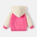 PAW Patrol Little Boy Thickened Thermal Fuzzy Contrast Raglan-sleeve Hooded Coat Hot Pink image 3