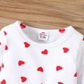 3-Pack Baby Boy/Girl 95% Cotton Long-sleeve Allover Heart Print Jumpsuit and Rompers Set Red image 3
