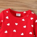 3-Pack Baby Boy/Girl 95% Cotton Long-sleeve Allover Heart Print Jumpsuit and Rompers Set Red image 4