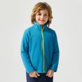 Activewear Kid Boy Letter Print Stand Collar Polar Fleece Jacket Seablue image 4