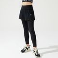 Leggings de shorts pretos de menina de criança de activewear, faux-two Preto image 3