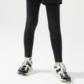 Leggings de shorts pretos de menina de criança de activewear, faux-two Preto image 5
