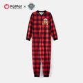 Helfer auf vier Pfoten Weihnachten Familien-Looks Hund Langärmelig Familien-Outfits Pyjamas (Flame Resistant) rot schwarz image 3