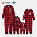 Helfer auf vier Pfoten Weihnachten Familien-Looks Hund Langärmelig Familien-Outfits Pyjamas (Flame Resistant) rot schwarz image 2