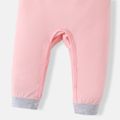 Looney Tunes Baby Boy/Girl 95% Cotton Long-sleeve Faux-two Animal Embroidered Jumpsuit Light Pink image 3