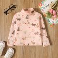 Kleinkinder Mädchen Stehkragen Kindlich Hase Langärmelig T-Shirts Rosa image 1