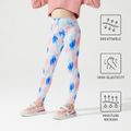 Activewear Kid Girl Tie Dyed Breathable Leggings powderblue image 1