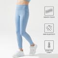 Leggings azuis com bolso lateral de cintura alta para menina activewear Azul image 1