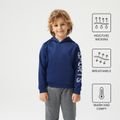 Activewear Kid Boy/Kid Girl Letter Print Raglan Sleeve Hoodie Sweatshirt Blue image 1