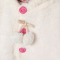 Baby Kitty Embroidery 3D Ear Hooded Fluffy Cloak Coat White image 5