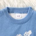 Toddler Boy Playful Vehicle Embroidered Knit Sweater Blue image 3