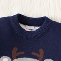 Christmas Baby Boy/Girl Deer Graphic Blue Knitted Pullover Sweater Tibetanblue image 3