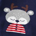 Christmas Baby Boy/Girl Deer Graphic Blue Knitted Pullover Sweater Tibetanblue image 4