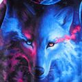 Kid Boy Animal Wolf Print Tie Dyed Hoodie Sweatshirt Blue image 3
