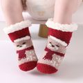Baby Christmas Pattern Plush Thermal Thick Socks Red image 4