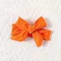 Halloween 2pcs Baby Girl Allover Print Long-sleeve Ruffle Trim Jumpsuit with Headband Set Orange