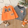2-Pack Toddler Boy Fox Embroidered Long-sleeve Tee MultiColour image 2
