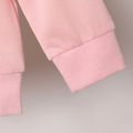 Kid Girl Letter Print Pocket Design Hoodie Sweatshirt Pink