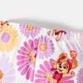 PAW Patrol 2pcs Toddler Girl Bowknot Design Waffle Tee and Floral Print Leggings Set Pink image 5