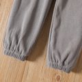 Toddler Boy Basic Solid Color Elasticized Ribbed Pants Grey image 5
