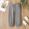 Toddler Boy Basic Solid Color Elasticized Ribbed Pants Grey image 1