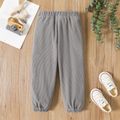 Toddler Boy Basic Solid Color Elasticized Ribbed Pants Grey image 2