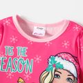 Barbie Toddler Girl Christmas Snowflake Print Long-sleeve Dress Pink image 4