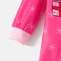 Barbie Toddler Girl Christmas Snowflake Print Long-sleeve Dress Pink image 5